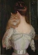 Lilla Cabot Perry Woman with a Cat oil painting picture wholesale